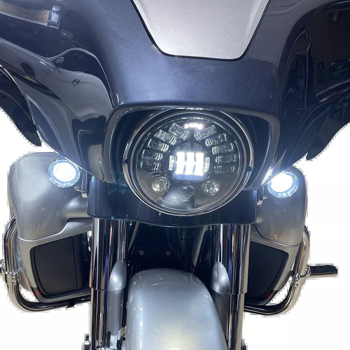 Custom Dynamics 7″ Adaptive Headlamp – Chrome – PB-7A-IND-C