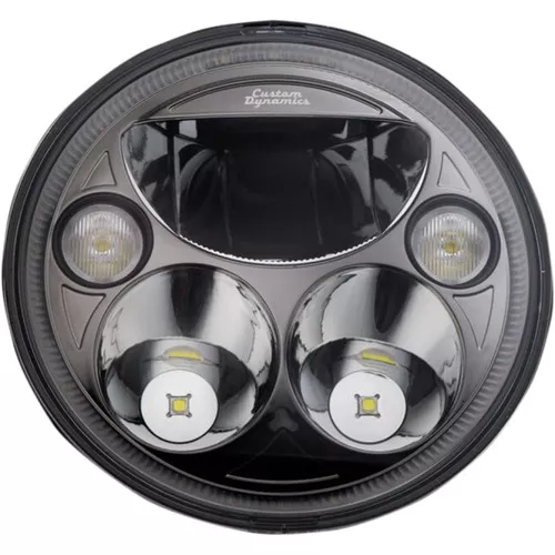 Custom Dynamics 7″ TruBeam LED Black Chrome Headlight (CDTB-7-I-B)
