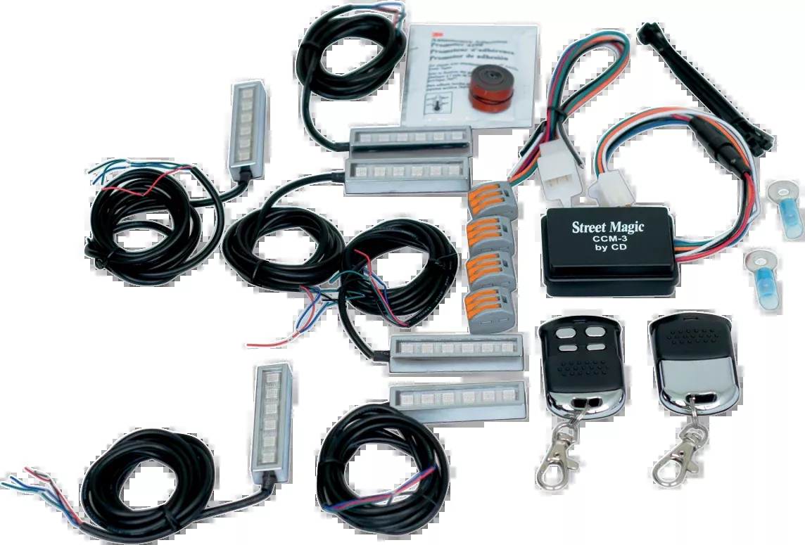 Custom Dynamics Accent Light Standard Kit – Color-Changing – Magical Wizard™ – 6 LED Pods – Bluetooth Remote – TMWZ06BM6
