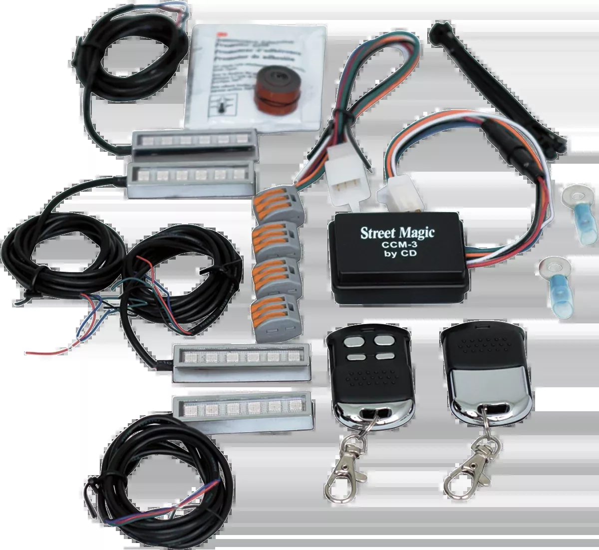 Custom Dynamics Accent Light Starter Kit - Color-Changing - Magical Wizard™ - 4 LED Pods - Bluetooth Remote - TMWZ01BM6