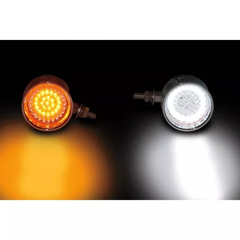 Custom Dynamics CDBB-13 Chrome 2.25" LED Turn Signal Marker Lights Universal Fit