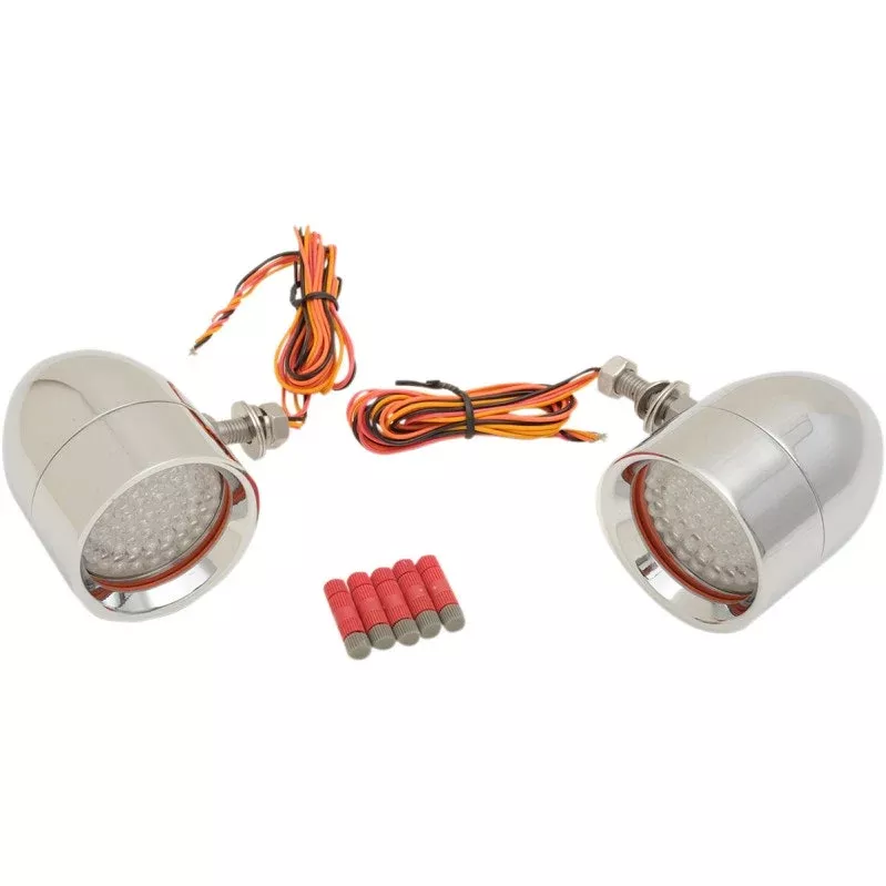 Custom Dynamics CDBB-15 Chrome Bullet Dual Color Signal/Brake Lights Universal