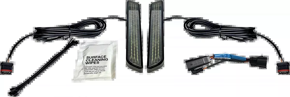 Custom Dynamics LED Fork Light – Smoke – Black – CD-FORK-SS8-SB