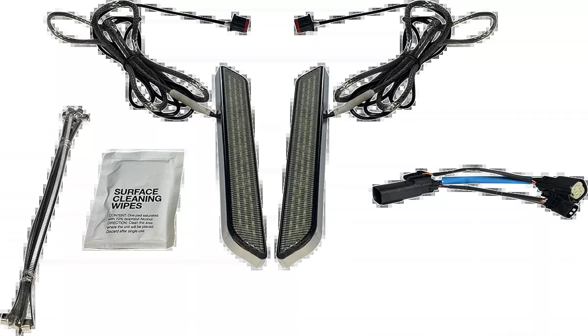 Custom Dynamics LED Fork Light – Smoke – Chrome – CD-FORK-SS6-SC