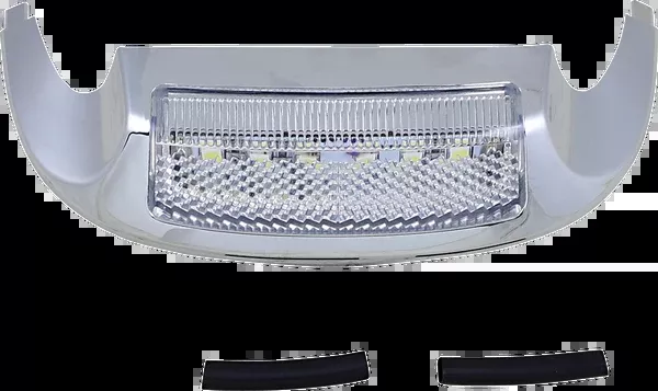 Custom Dynamics LED Front Fender Tip – White LED/Clear Lens – Chrome