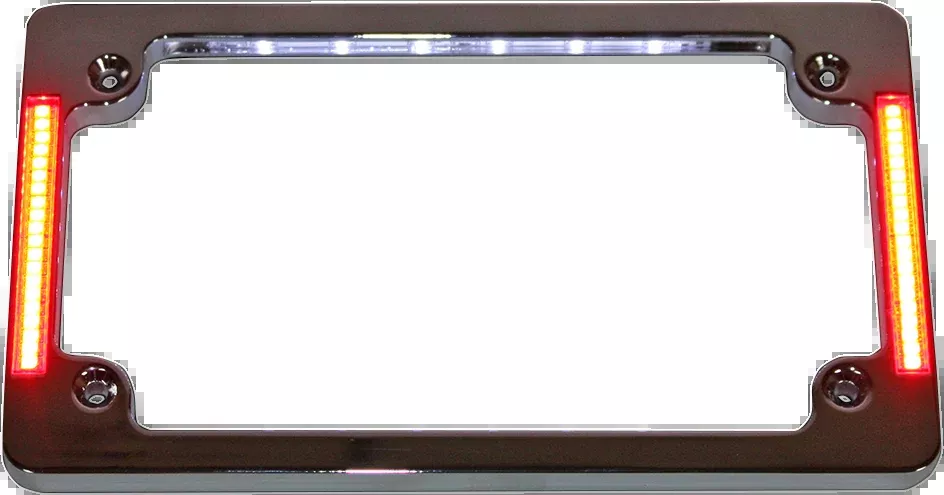Custom Dynamics License Plate Frame with LED – Flat – Chrome – TF07-C