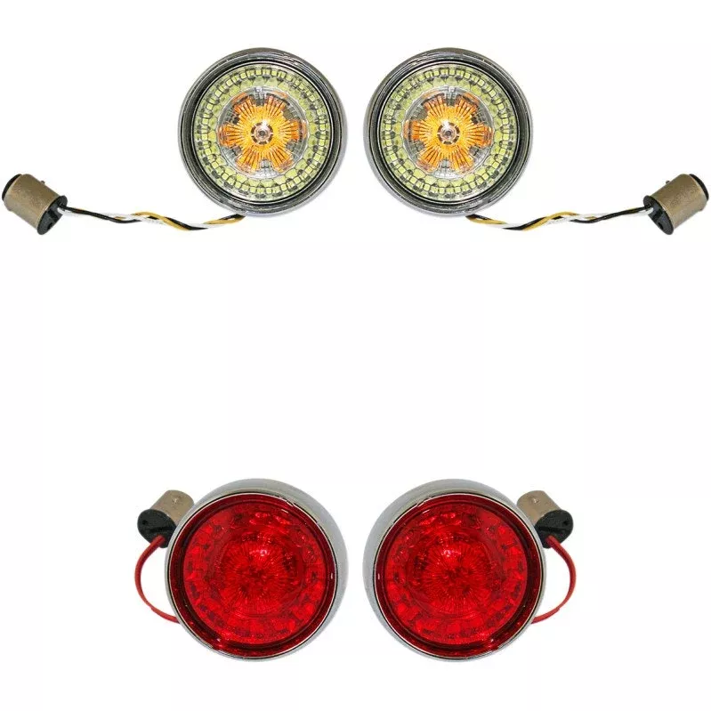 Custom Dynamics PB-BCM-BB-C Chrome Pro-Beam LED Turn Signal Kit 11-19 Harley