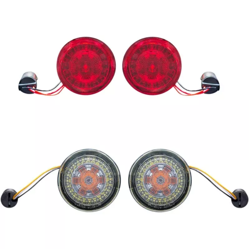 Custom Dynamics PB-BCM-KIT2 Black Pro-Beam LED Signal Inserts 12-17 Harley