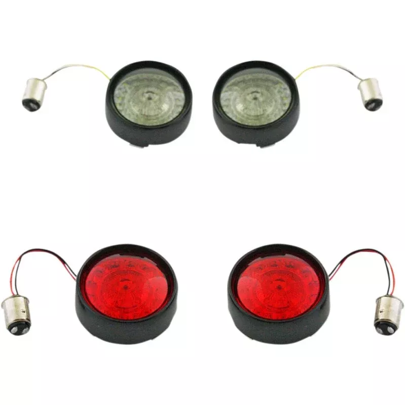 Custom Dynamics PB-BCM2-BB-B Black Pro-Beam LED Turn Signal Kit 12-17 Harley