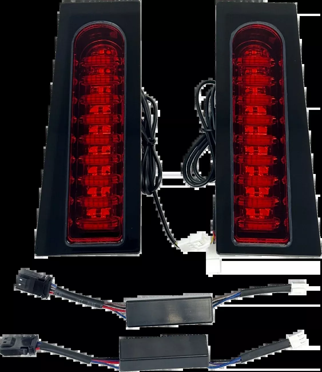 Custom Dynamics ProBEAM Auxiliary Fillerz – Run/Brake/Turn – Red Lens – Gloss Black – PB-FILL-23-RB