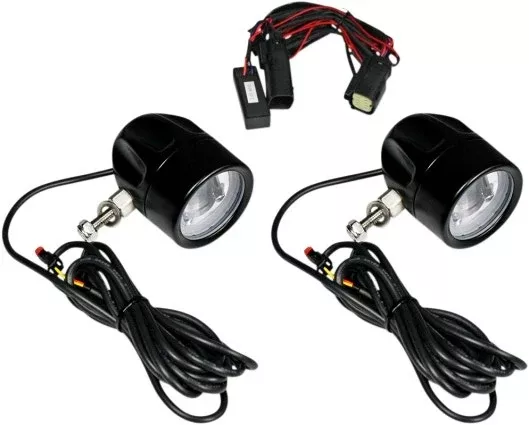 Custom Dynamics ProBeam Black LED Halo Fog Lamps Harley Touring CVO 09-13