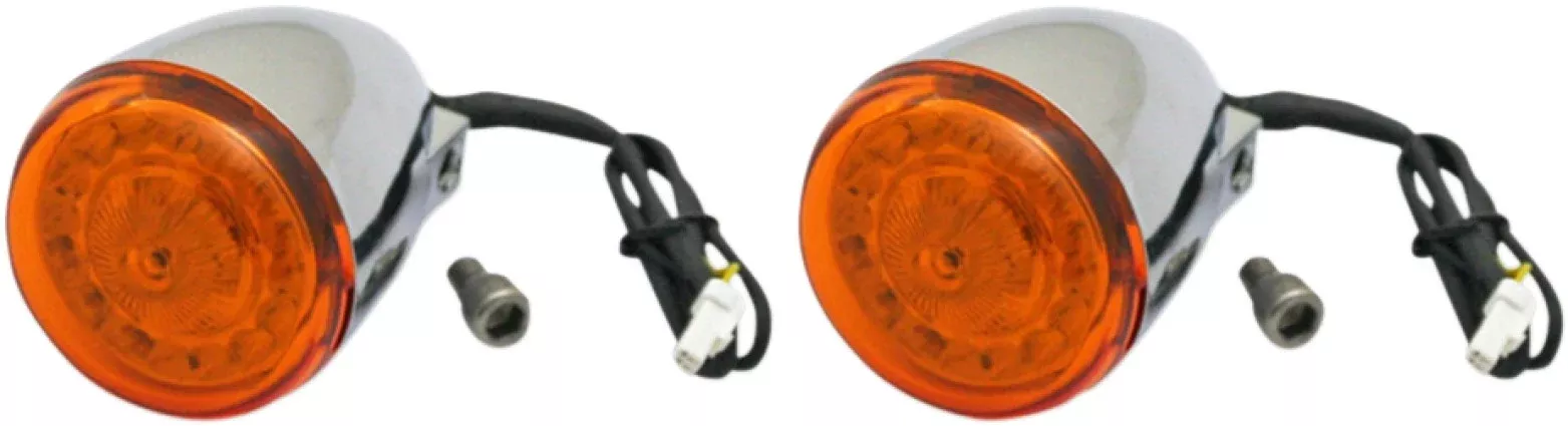 Custom Dynamics ProBeam Chrome Amber LED Front Turn Signals 14-19 Indian