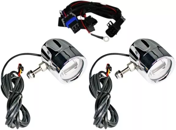 Custom Dynamics ProBeam Chrome LED Halo Fog Lamps Indian Cruiser 14-19