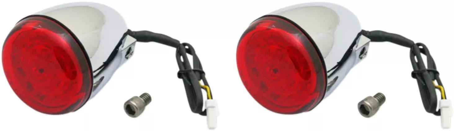 Custom Dynamics ProBeam Chrome Red LED Front Turn Signals 14-19 Indian