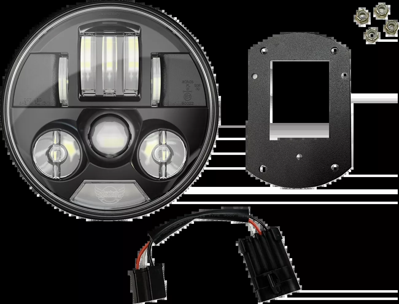 Custom Dynamics ProBEAM Headlight Kit - 5-3/4" - Black - FXLRST/FXRST - PB-LRST-B