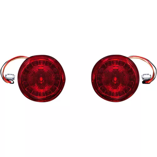 Custom Dynamics Probeam JAE Red LED Turn Signals with Red Lens for Harley