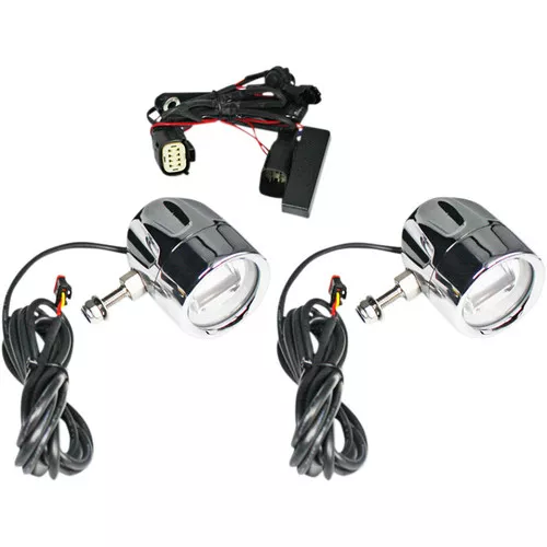 Custom Dynamics Probeam LED Halo Fog Lights for 2009-2013 Harley CVO - Chrome