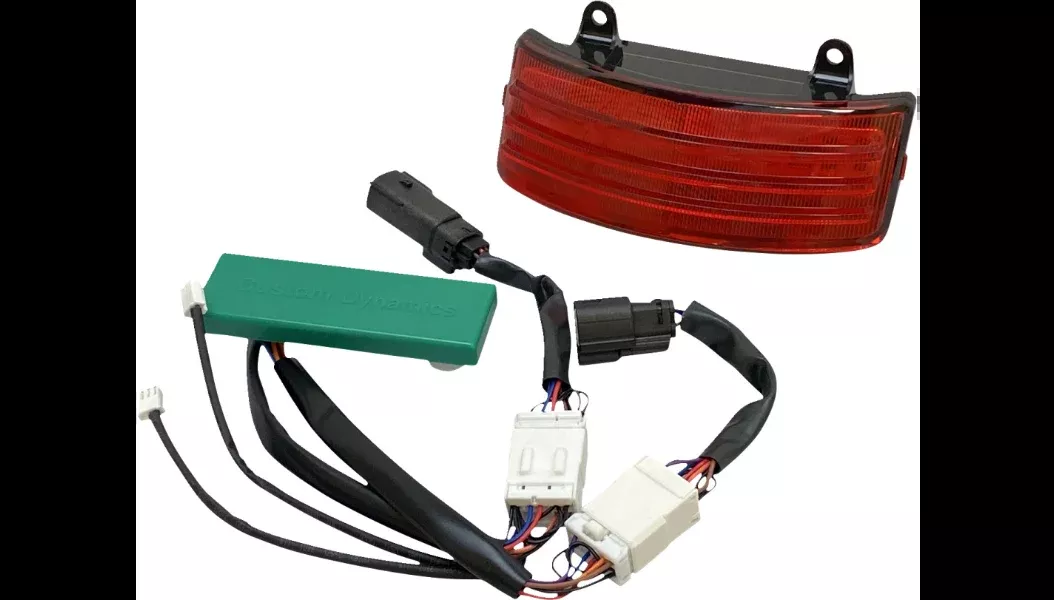 Custom Dynamics ProBeam Red Lens LED Tribar Rear Fender Taillight 10-13 FLHX
