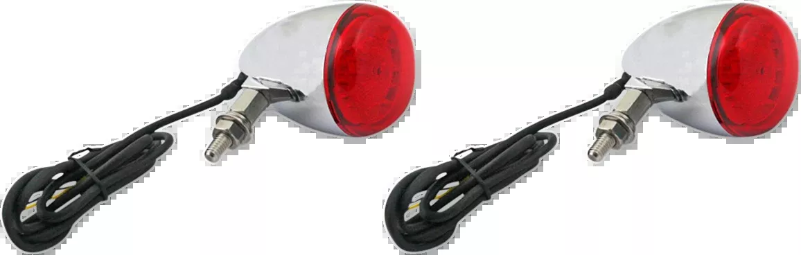 Custom Dynamics ProBEAM Universal Turn Signals - Chrome/Red PB-UNV-RTS-RR-C