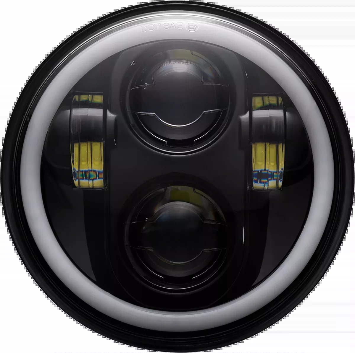 Custom Dynamics ProGLOW™ 5-3/4″ Headlamp – with Mounting Ring – Black – PG-575-B