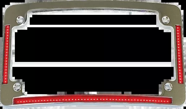 Custom Dynamics Radius License Plate Frame With Auxiliary Red LEDs And Tag Illumination