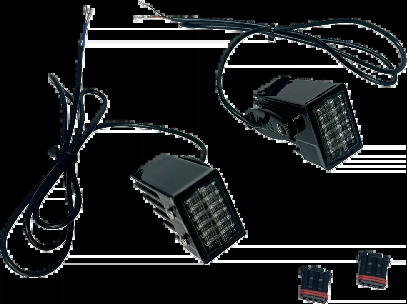 Custom Dynamics Rear Strut Mount LED Turn Signals – Black with Smoke Lens – CD-RTS-18ST-B