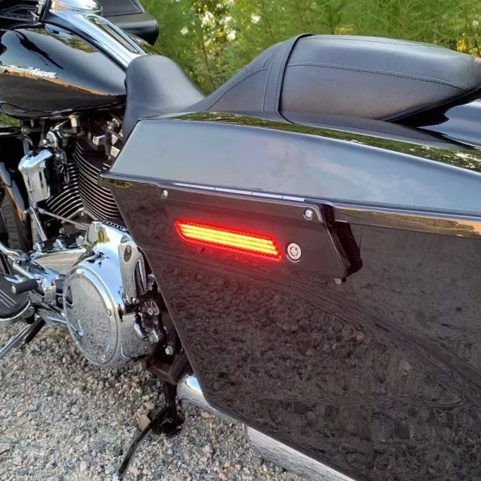 Custom Dynamics Red Lens LED Saddlebag Latch Lightz Harley FLTR/U 10-13