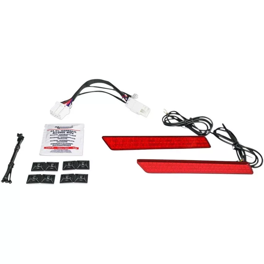Custom Dynamics Saddlebag Latch LED Light Reflector Kit Harley FLH CVO 14-Up