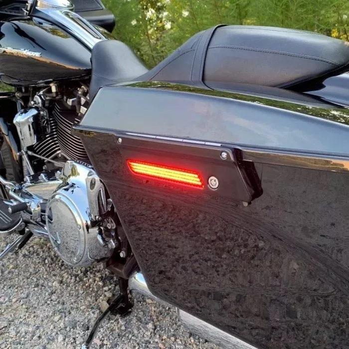 Custom Dynamics Saddlebag Latch LED Light Reflector Kit Harley Touring CVO 10-13