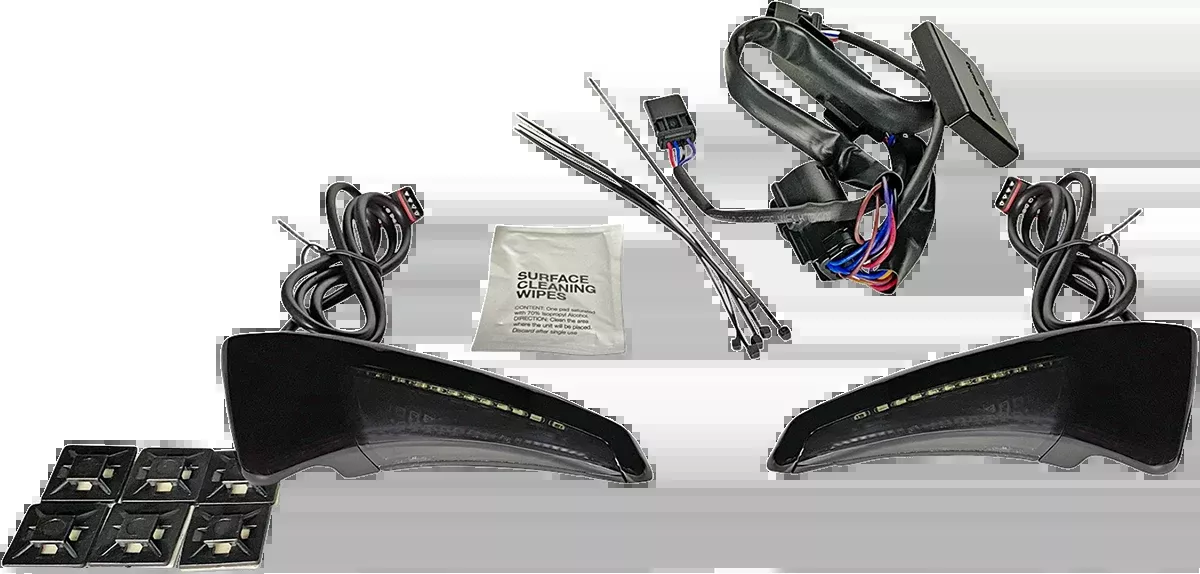 Custom Dynamics Sequential Tour Pak Seat Back Rest LED Lights - Black/Smoke - FLH - CD-TPBR-14-SB