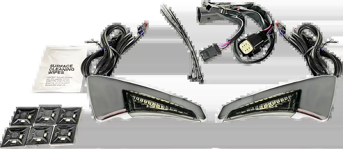 Custom Dynamics Sequential Tour Pak Seat Back Rest LED Lights - Chrome/Smoke - CVO - CD-TPBR-14BCMSC