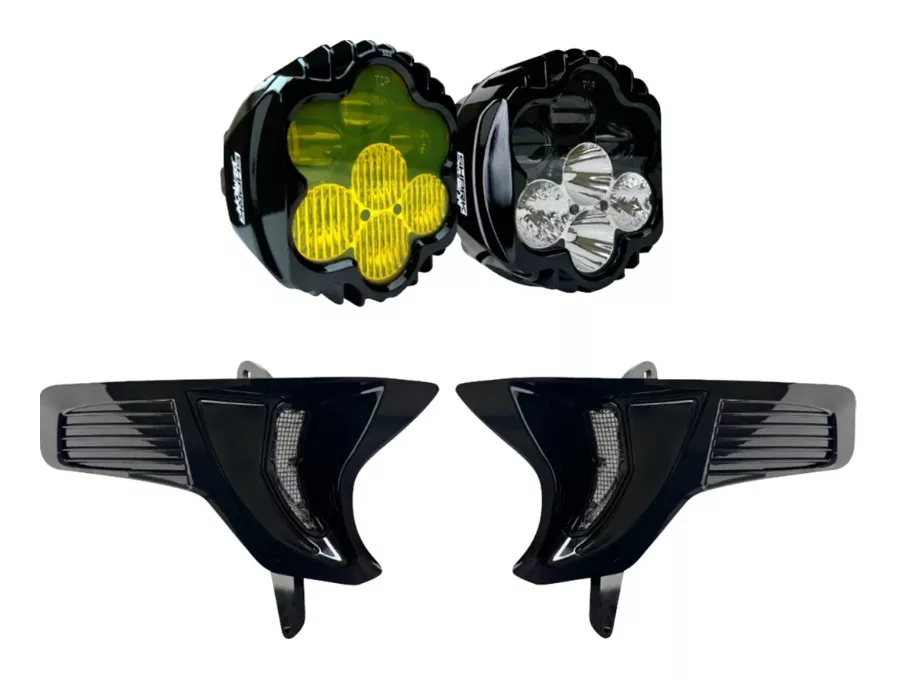 Custom Dynamics Shark Demon 2 Headlight / Fog Light With Speed Plates For Harley FLTRX 2023-2026