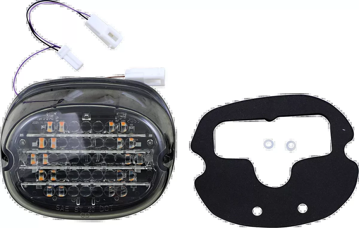 Custom Dynamics Taillight w/ Integrated Turn Signal - No Window - Smoke Lens - CD-INT-TL-NW-S