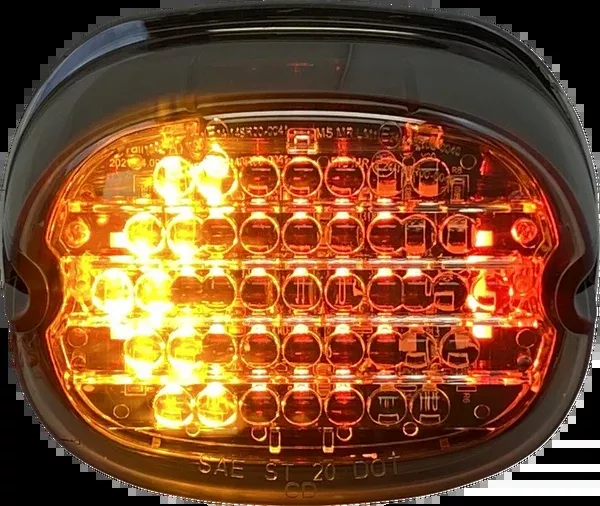 Custom Dynamics Taillight W/ Integrated Turn Signal – No Window – Smoke Lens