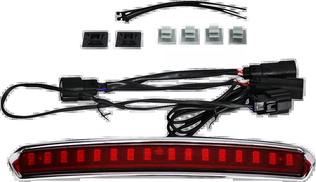 Custom Dynamics Tour Pack Lid Light - Chrome/Red - CD-TP-LID-CR