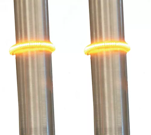 Custom Dynamics Truwrapz 360° LED Fork Lights Amber w/Amber Lens 41MM (TW41AA)