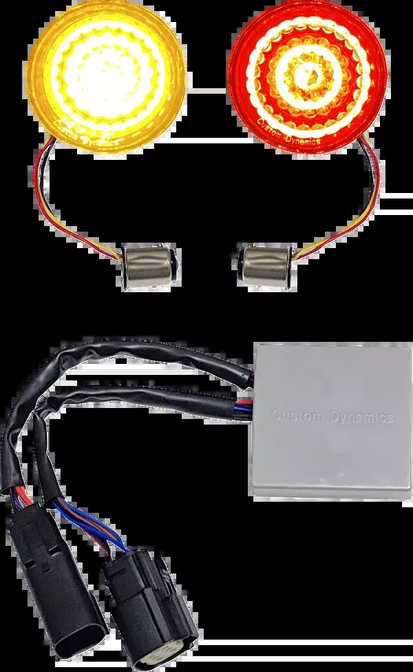Custom Dynamics Turn Signal Inserts – Amber/Red – Harley-Davidson