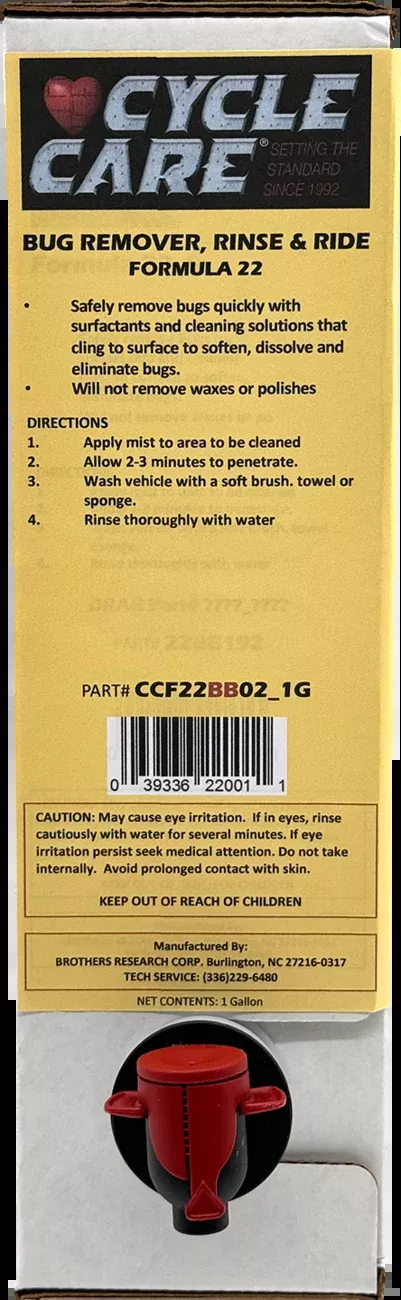 Cycle Care 1 Gal Bag in Box Formula 22 Motorcycle Spray Rinse & Ride Cleaner