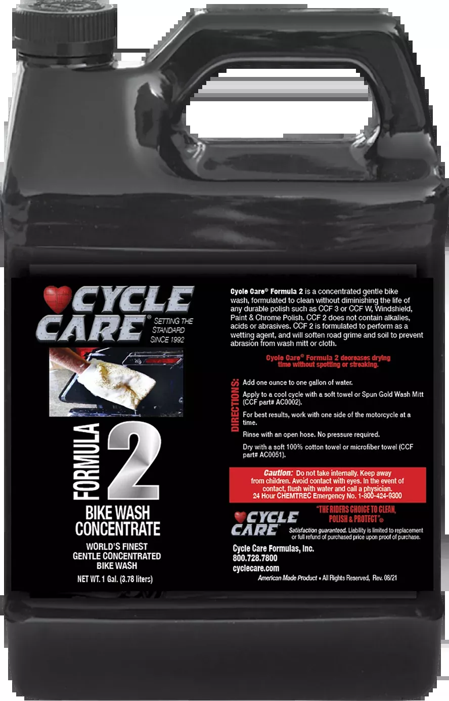 Cycle Care 1 Gal Formula 2 Motorcycle Bike Wash Cleaner Soap Shampoo Concentrate