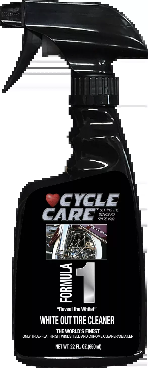 Cycle Care 22oz Formula 1 Motorcycle White Wall Tire Wheel Cleaner Spray Bottle