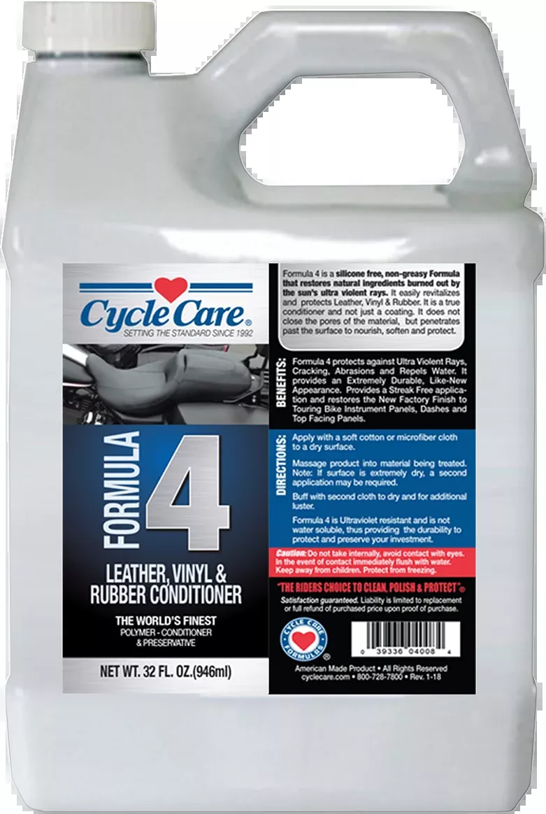 Cycle Care 32oz Formula 4 Motorcycle Leather Vinyl & Rubber Conditioner Bottle