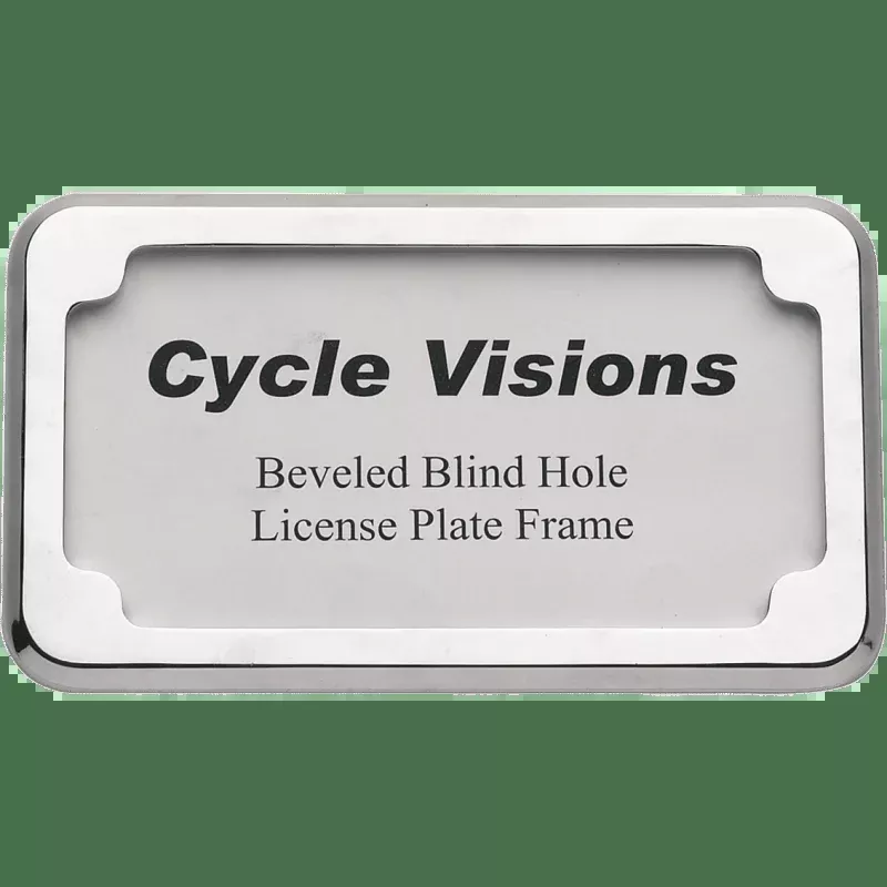 Cycle Visions Chrome Beveled LIC/Plate Frame