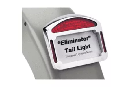 Cycle Visions Eliminator LED Taillight/License Plate Frame for Custom Fenders -Chrome
