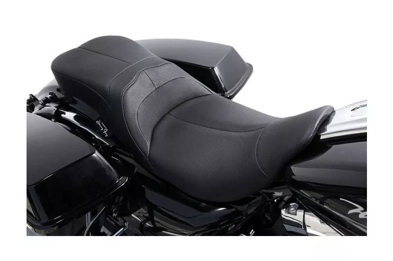 Danny Gray Seats LowIST 2-UP Seat for Harley Davidson Touring Models 2008-Up -Black Leather (Not for '24-Up FLHX/FLTR Models)