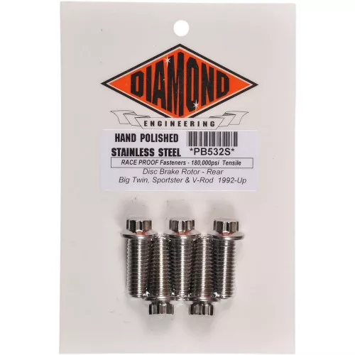 Diamond Engineering 12-Point Rear Brake Rotor Hardware for Harley