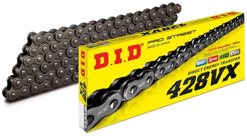 DID 428VX Series X-Ring Chain - 122 Link - Natural (428VXX122FB)