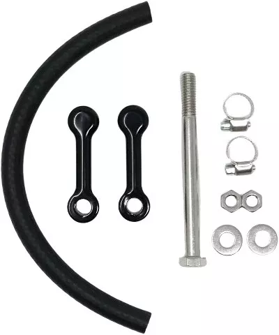 DK Custom Black 2" Billet Gas Fuel Tank Lift Kit for 1999-2017 Harley Softail