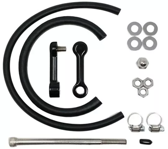 DK Custom Black 2" Billet Gas Fuel Tank Lift Kit 2010-2017 Harley Dyna Models