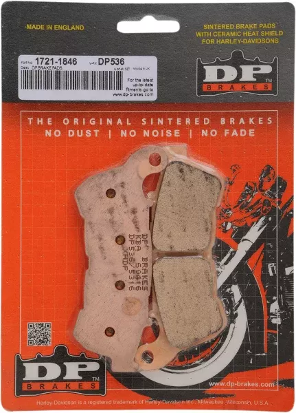 DP Brakes Front Sintered Metal Brake Pads DP536 Harley Sportster 14-20