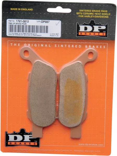 DP Brakes Rear Sintered Metal Brake Pads DP987 Harley Softail Dyna 08-13